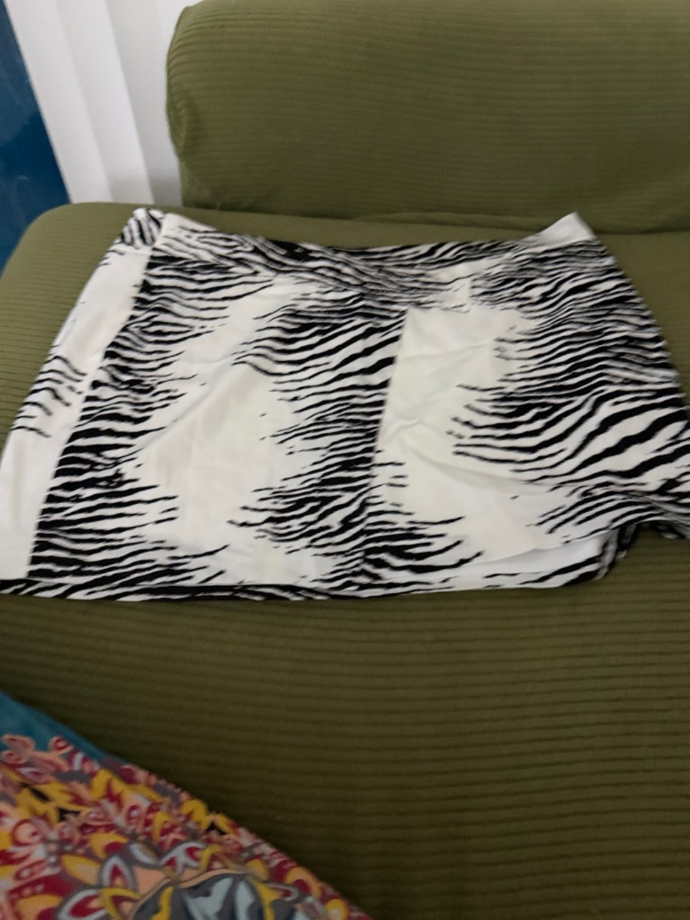 Fashion Nova Zebra-Print Mini Skirt - Black & White